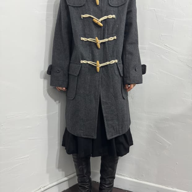 bellnatklein duffle hood wool coat