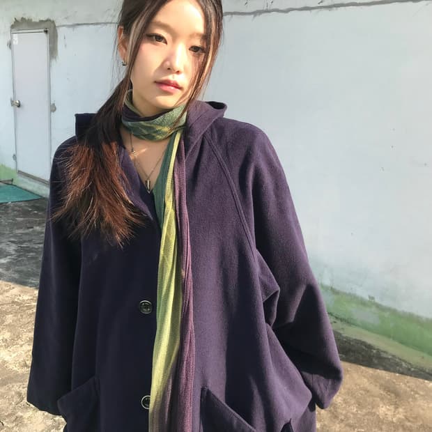 타이 포켓 퍼플 코트