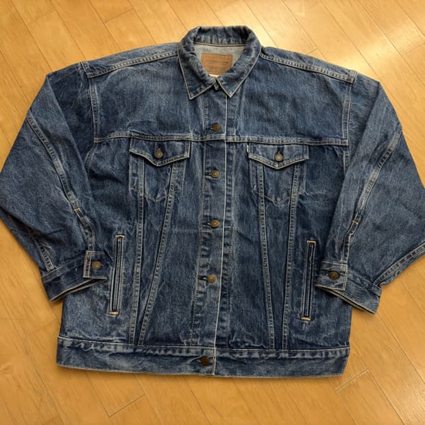 [리바이스] 90s USA 오리지널 빈티지 화이트탭 오버핏 데님 자켓