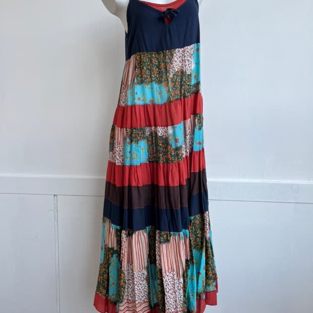 Rc noble 패치워크 맥시 원피스