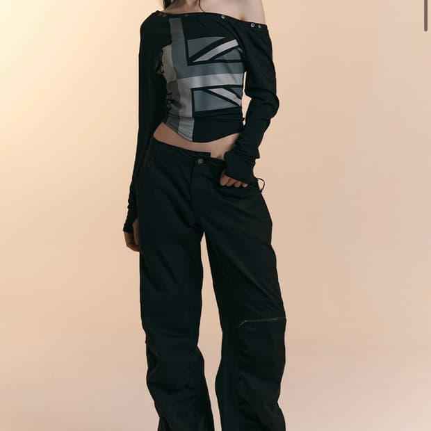 플리즈노팔로우 Ava Parachute Wide 팬츠 분철