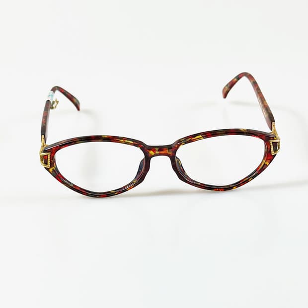 90s CANTABILE 패턴 뿔테 오벌 프레임 빈티지 안경