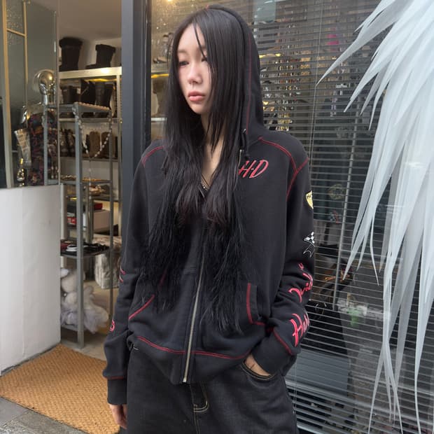 2012 y2k 할리데이비슨 브링 후디