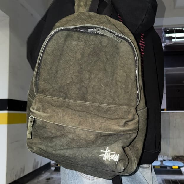 스투시 캔버스 워시드 백팩