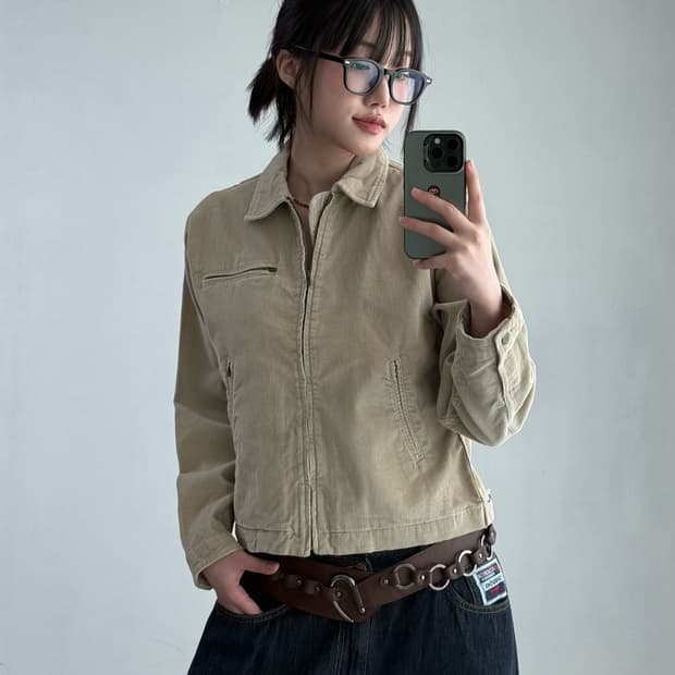 폴로 진스 베이지 코듀로이 자켓