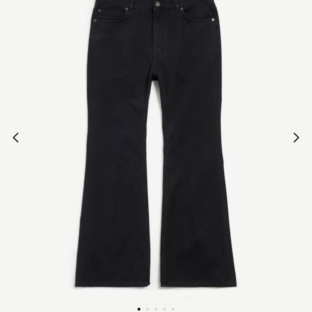 발렌시아가 남성 플레어드 팬츠 블랙