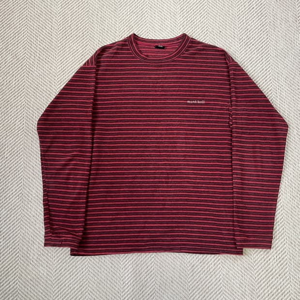 몽벨 플리스 스트라이프 롱슬리브 