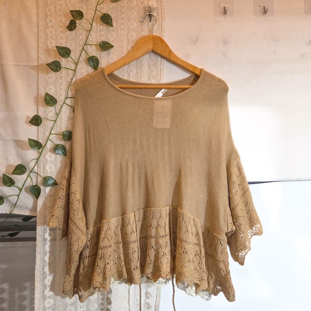 에스닉 반팔 니트