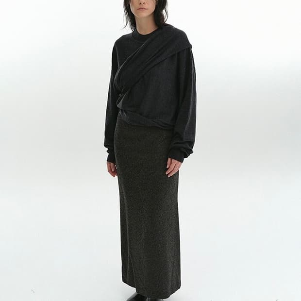 REPOS 리포스 Maxi Jacquard Skirt 맥시 자카드 스커트
