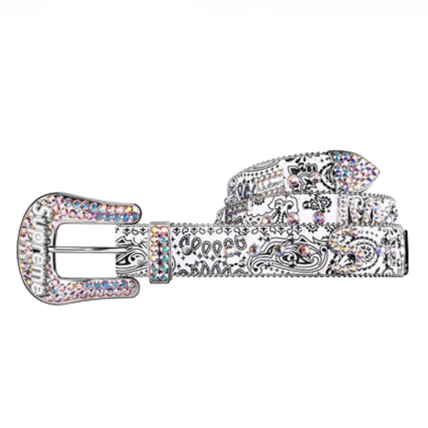 [XL] 슈프림 B.B SIMON 화이트 반다나 벨트