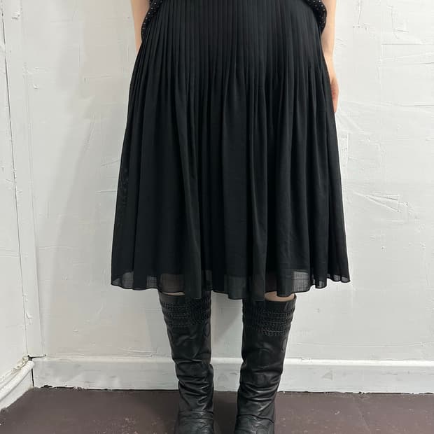Paul stuart pleats midi skirt