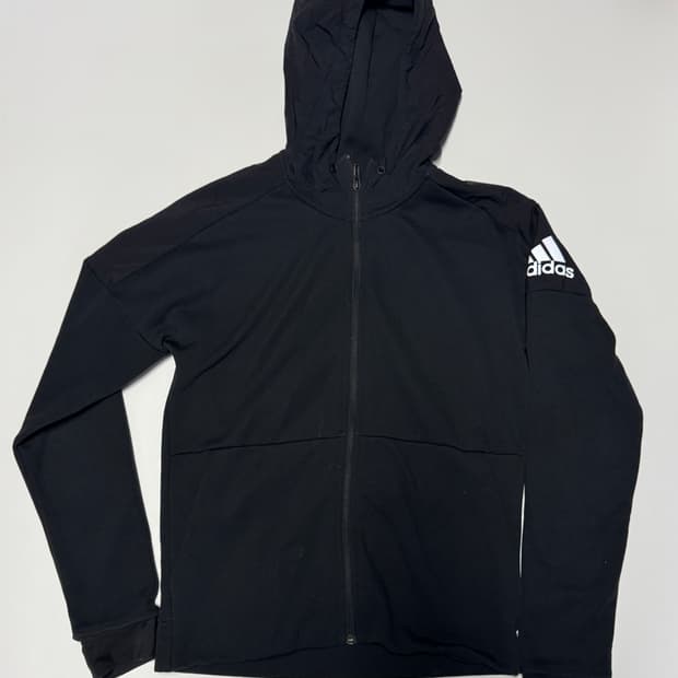 아디다스 암프린팅 핑거홀 나일론 후드 후드 집업 L