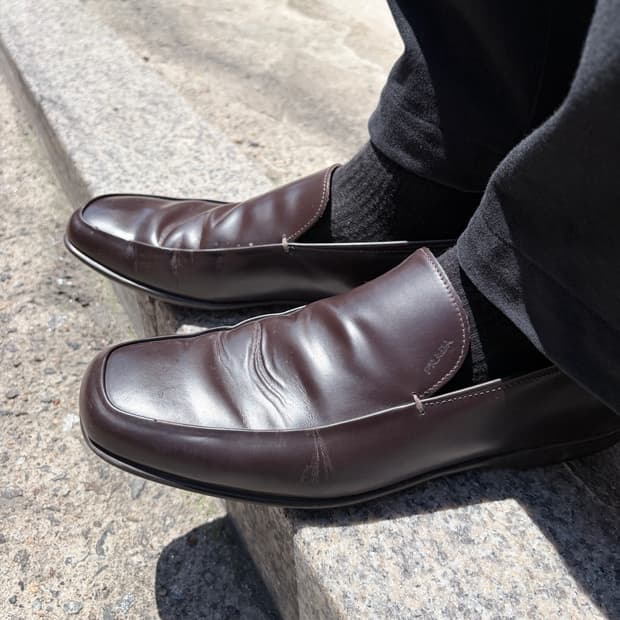 Prada Leather Dress Loafers