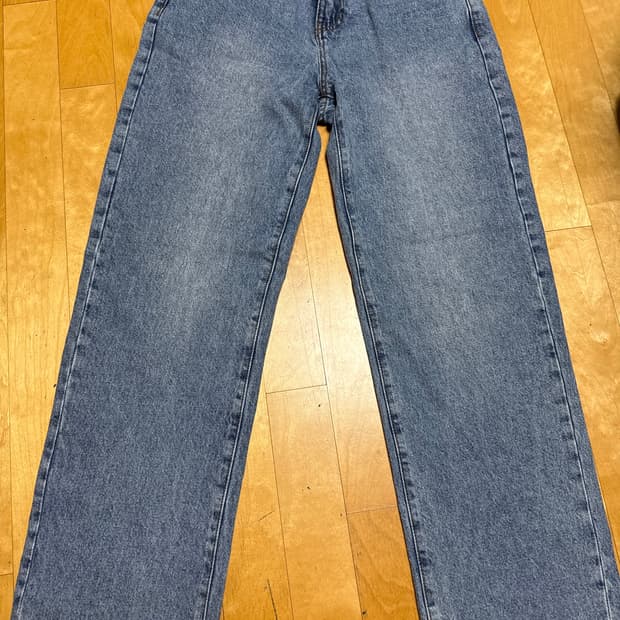 에잇세컨즈 에센셜 와이드핏 데님 팬츠 블루