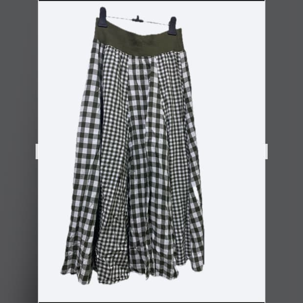 체크 롱 스커트 55-66-77