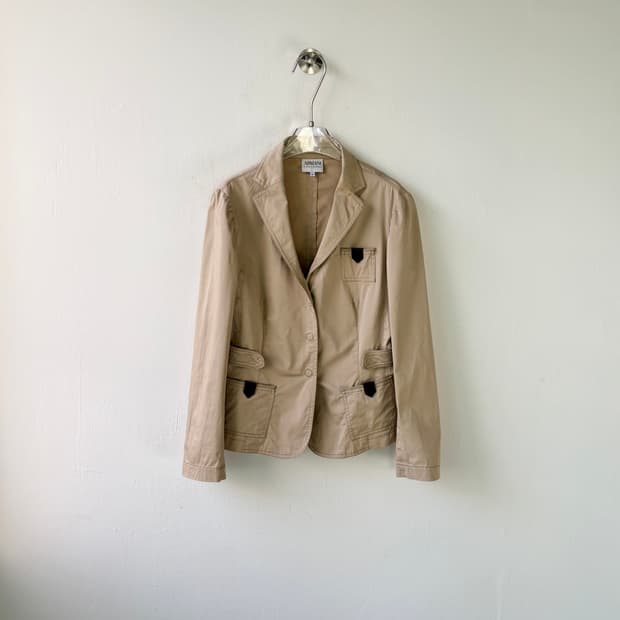 아르마니 꼴레지오니 코튼 블레이저