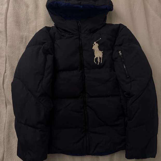 폴로랄프로렌 네이비 화이트 빅포니 패딩