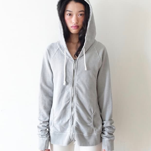샵페어리 washed lily hoodie (grey)