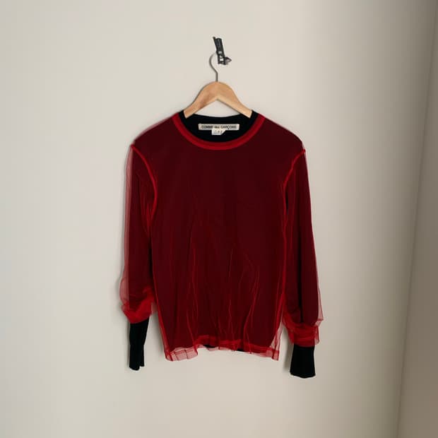 꼼데가르송 튤 레이어드 니트