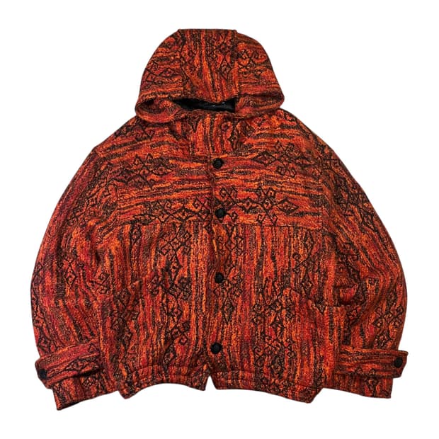 COOGI 쿠지 케이블 후드 니트 자켓