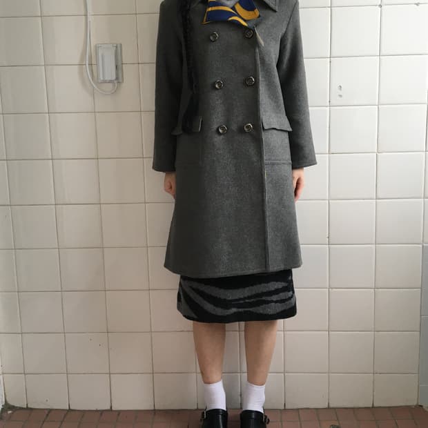 Reversible double button coat