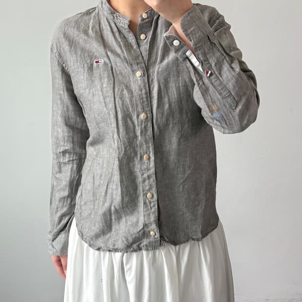 [M] 타미힐피거 레귤러핏 린넨 헨리넥 셔츠