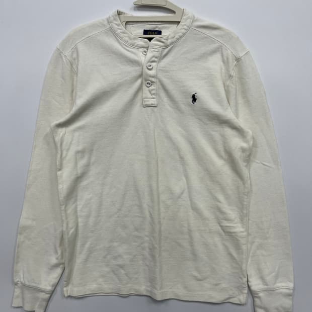 폴로 아이보리 헨리넥 긴팔티 