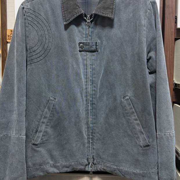 해칭룸 데님 워크 자켓 블루 그레이 (2)