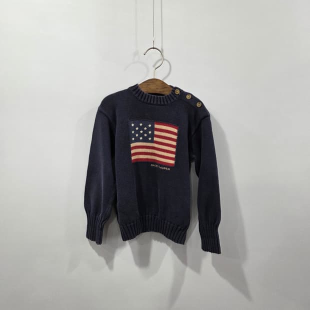 폴로랄프로렌 키즈 성조기 자수 니트