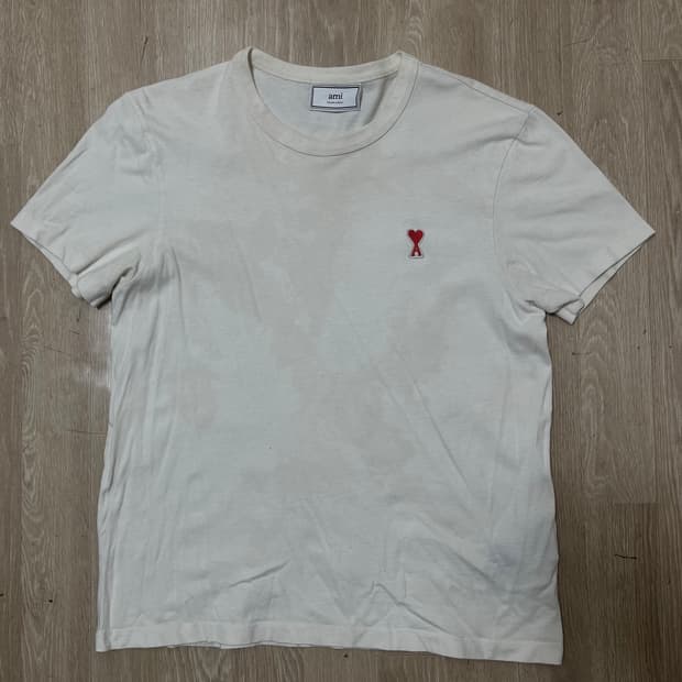 아미 AMI 여성 로고 자수 반팔티 M(95)