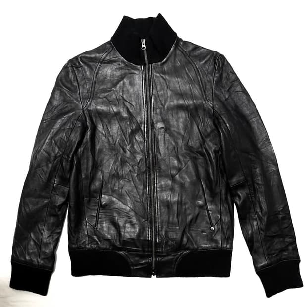 And A - 하이넥 레더 자켓