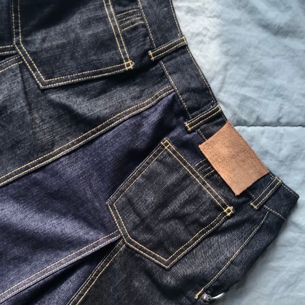 사파리스팟 투 데님 롱 스커트