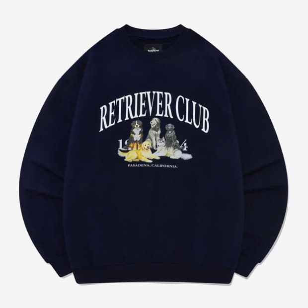 리트리버클럽 맨투맨 네이비 S