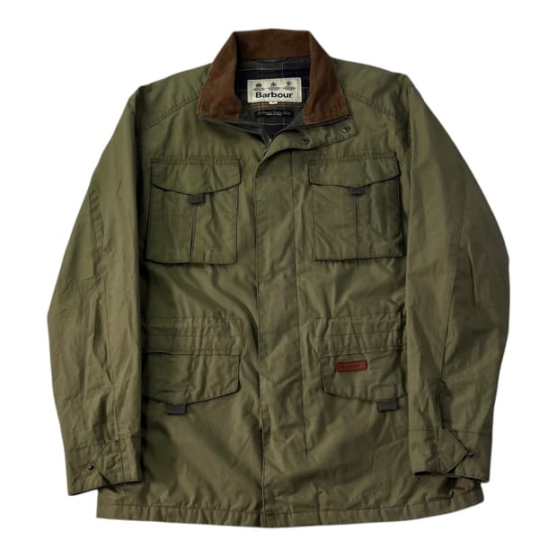 100 바버 23ss 올리브 샌더링 캐주얼 자켓