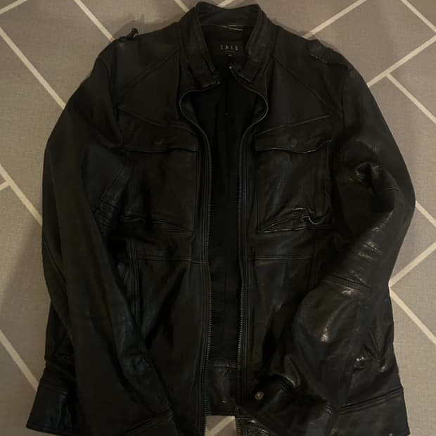 TATE London 블랙 가죽 자켓 100