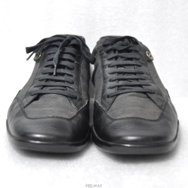 구찌/남성GG로고래더혼방스니커즈(사이즈265)정품