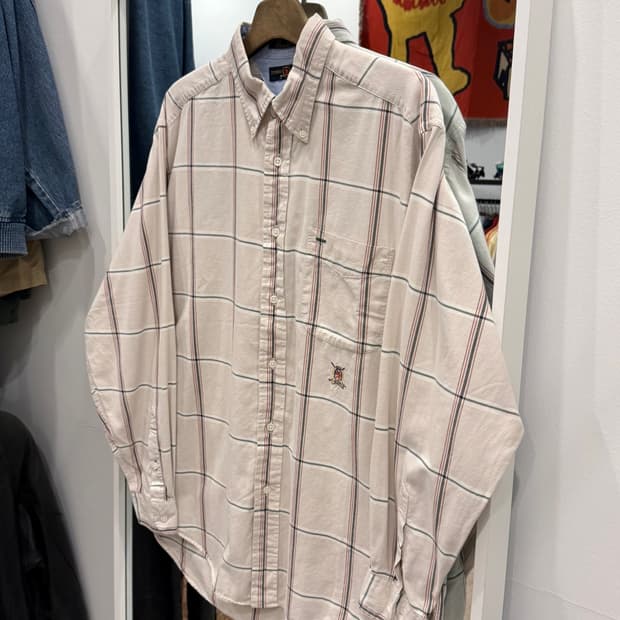 90s Tommy Hilfiger 타미힐피거 체크 셔츠