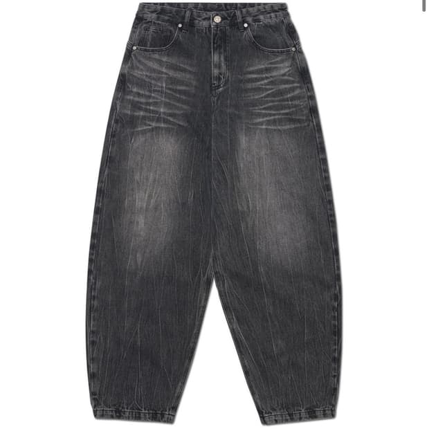 (새상품)(L) 노매뉴얼 WASHED JUMBO DENIM PANTS