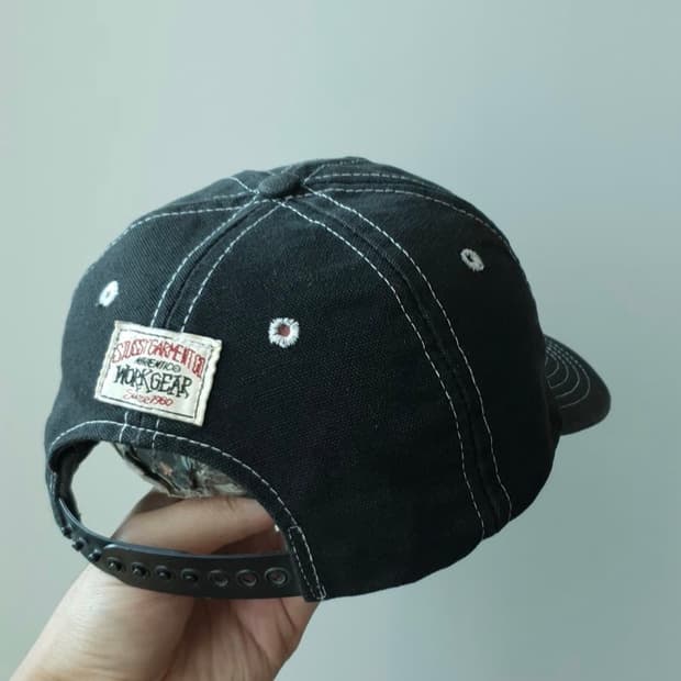 STUSSY canvas pannel cap