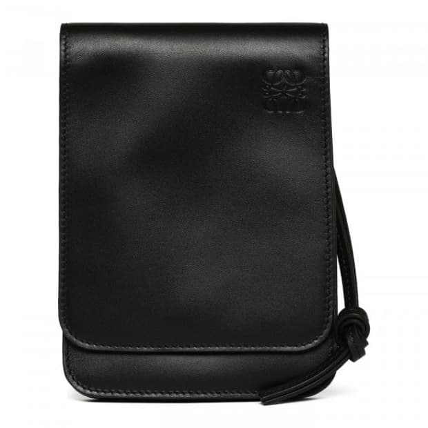 로에베 거싯 아나그램 미니 레더 크로스백 (블랙)