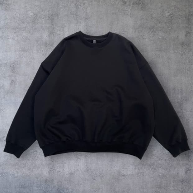 모이프 Moif 24FW 블랙 루즈핏 스웻셔츠 맨투맨 002