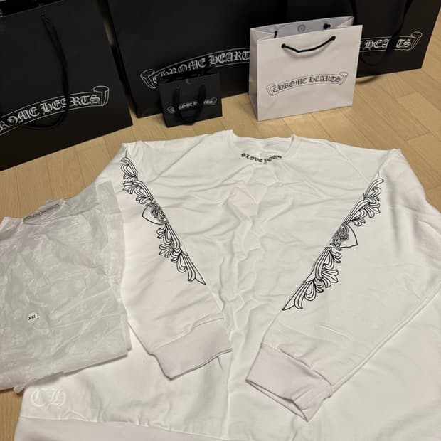 [XXL] 크롬하츠 러브유 크루넥 맨투맨 화이트