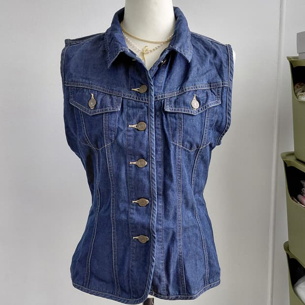 [일본빈티지] 빈티지 데님 조끼 청베스트
