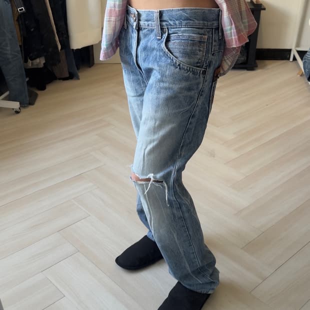 [EDWIN] EXS413 XV distressed denim pants
