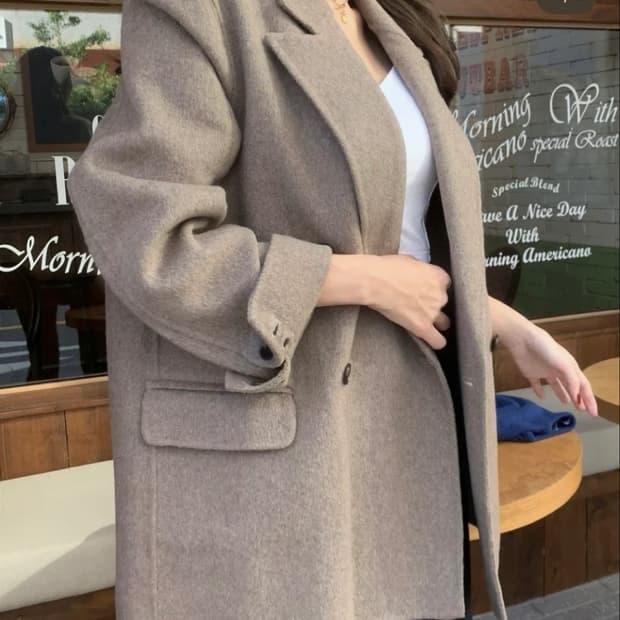 캐시미어 더블 반코트