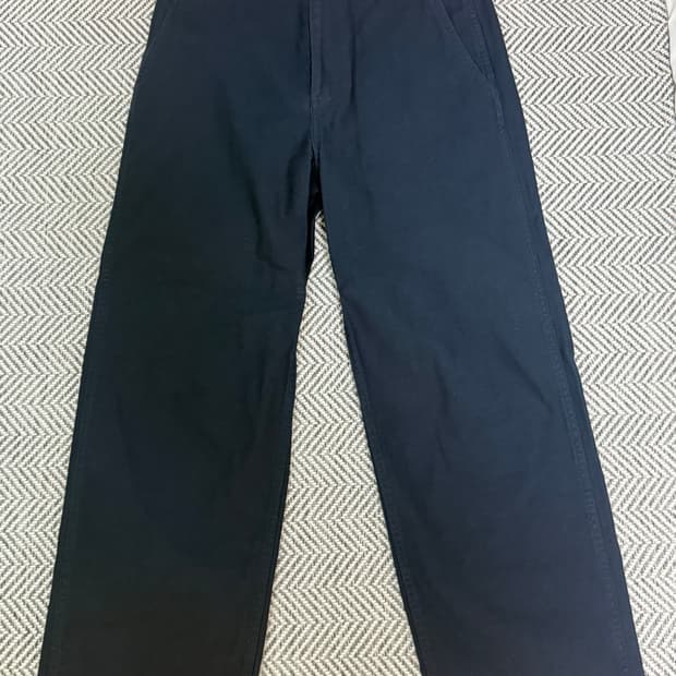 무신사 스탠다드 백 사틴 오피서 팬츠 네이비 28