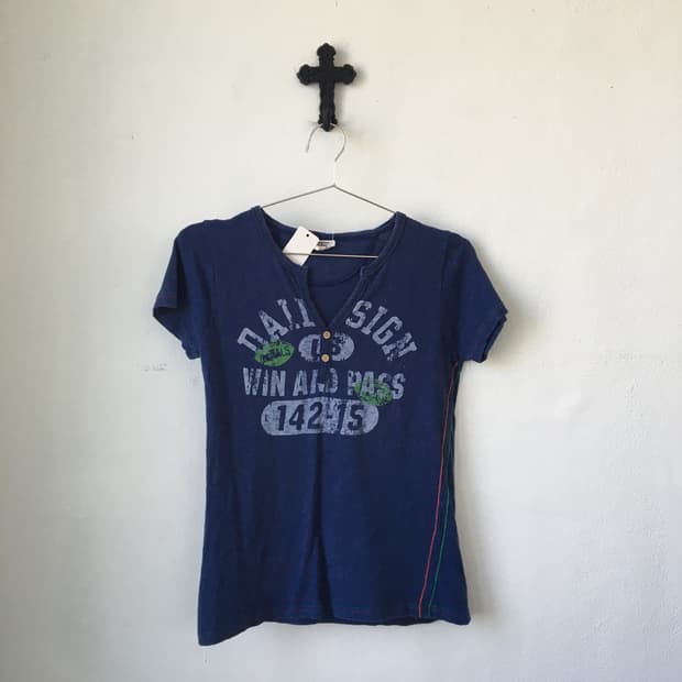 Lettering printing t shirt