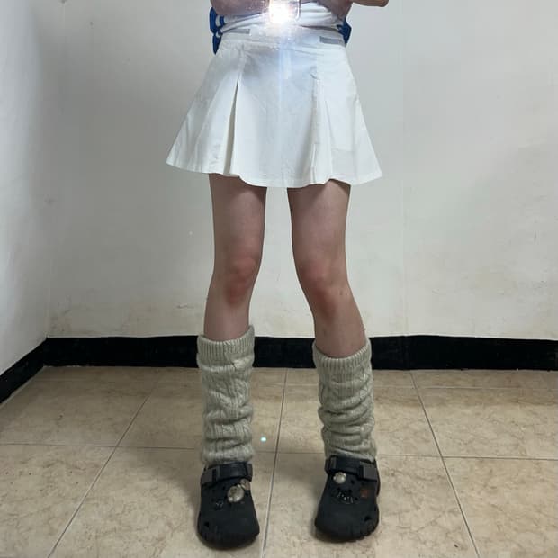 Nike White Pleated Skirt
