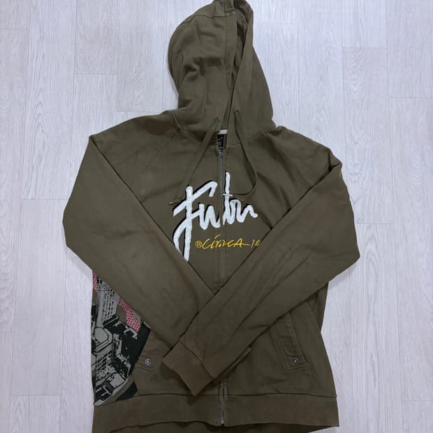 y2k 빈티지 후부 FUBU 후드집업 M 카키