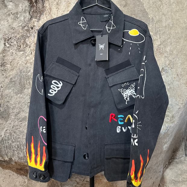 dmc karl x realbuy 풀프린트 밀리터리 자켓